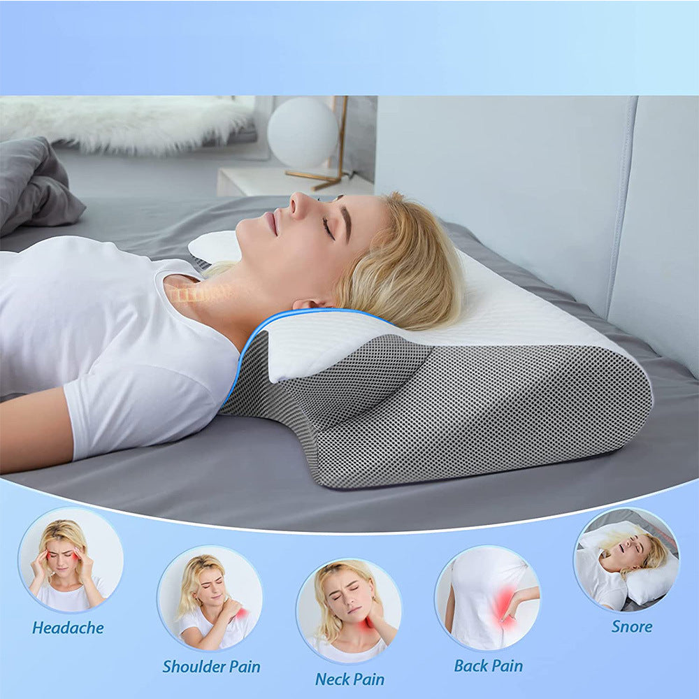Best Cervical Neck Foam Pillow relieved headache, shoulder pain, neck pain, back pain, snoring.