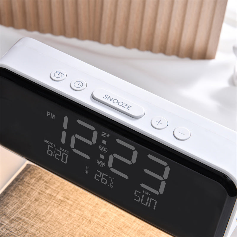 Bedside Lamp Alarm Clock Wireless Charging Stand
