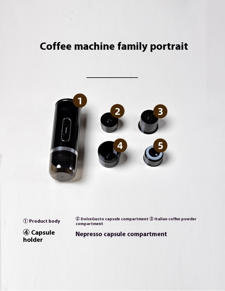 Portable Automatic Heating Espresso Capsule Coffee Machine