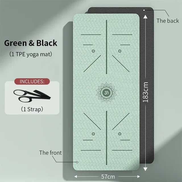 Yoga Mat Non Slip with strap