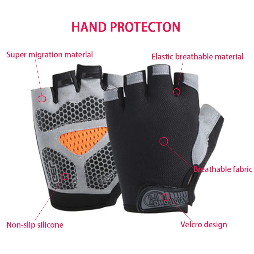 Anti Slip Breathable Half Finger Weightlifting Cycling Gloves