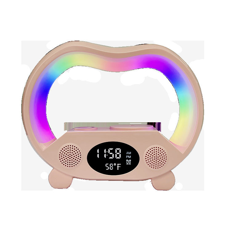 Smart Wireless Charging Stand LED Table Lamp Night Light Bluetooth Speaker