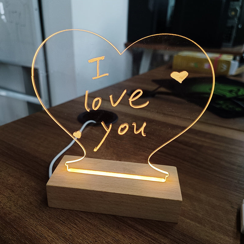 Creative Note Board Led Night Light USB Message Board With Pen Gift For Children Girlfriend Decoration Night Lamp