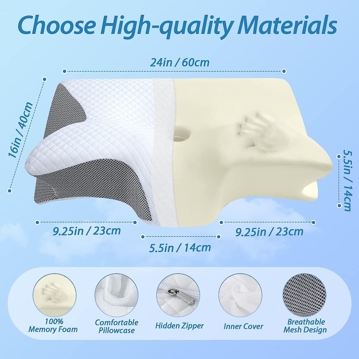 Best Cervical Neck Foam Pillow made with high quality material