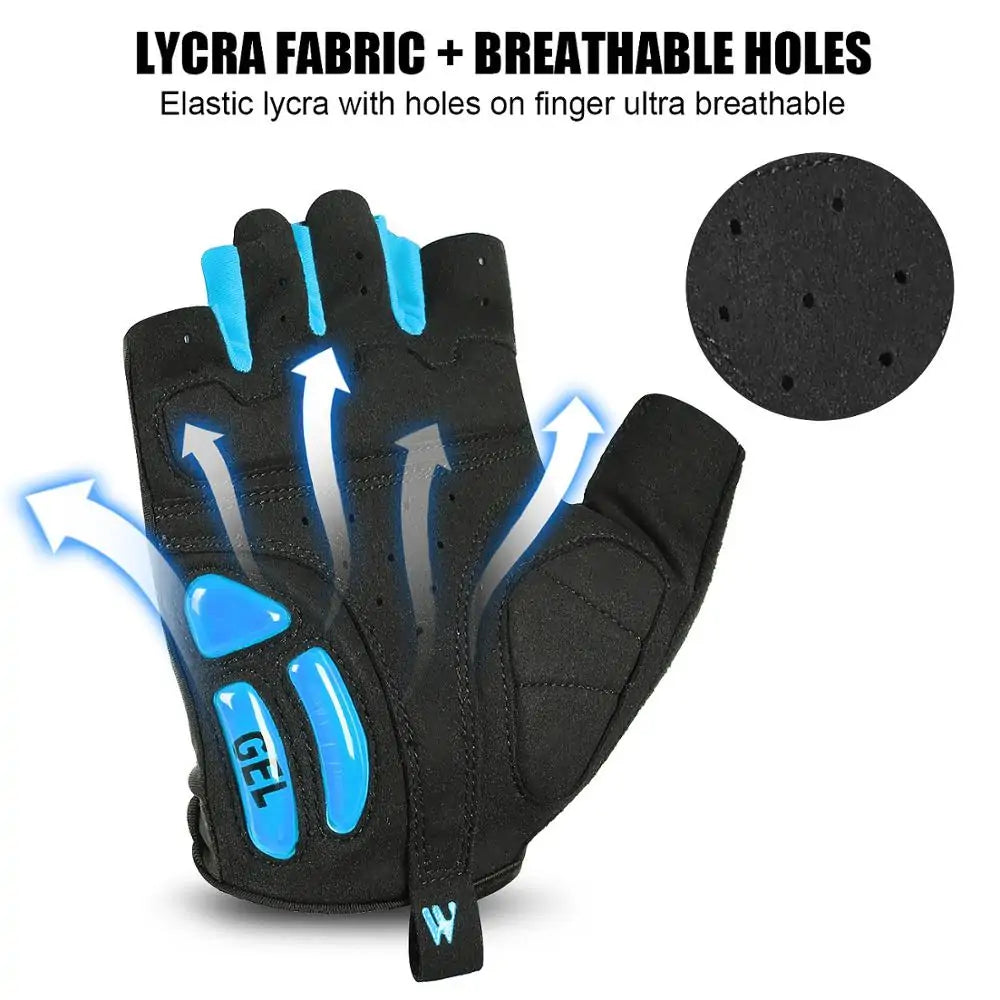 Half Finger Anti Slip Shockproof Cycling Gloves breathable