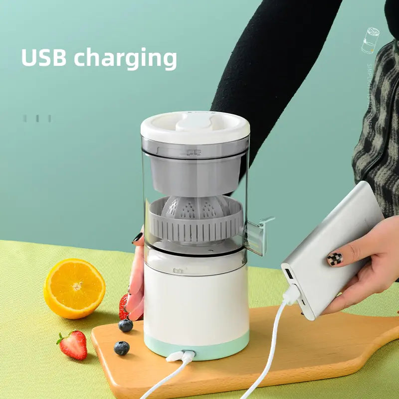 Wireless Slow Juicer Orange Lemon Juicer USB Electric Juicers Fruit Extractor Portable Squeezer Pressure Juicers for Home 7.4V usb charging