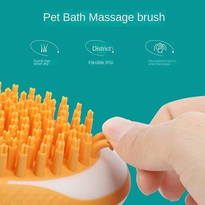 best dog cat bath brush soap dispenser soft brush