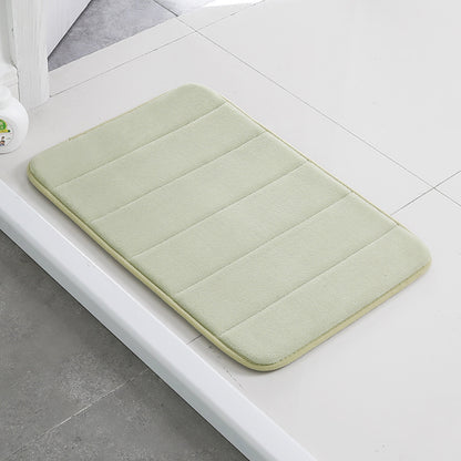 washable bathroom rug memory foam green