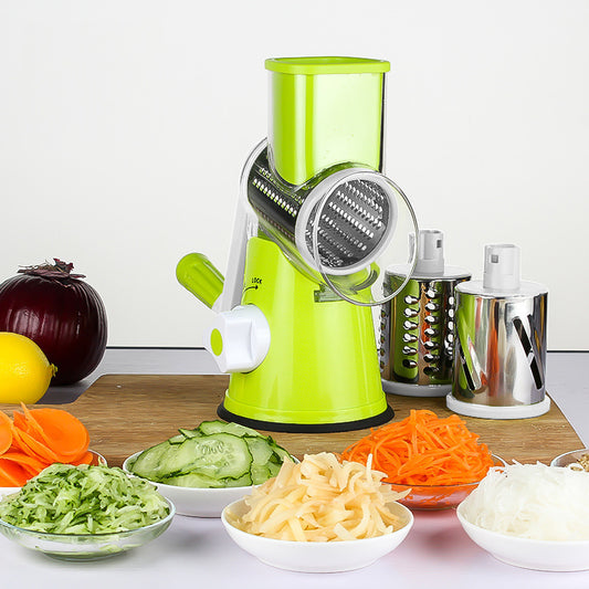 Food Processor Vegetable Chopper Kitchen Roller Gadgets Tool Vegetable Cutter Round Slicer Graters Potato Carrot Cheese Shredder 