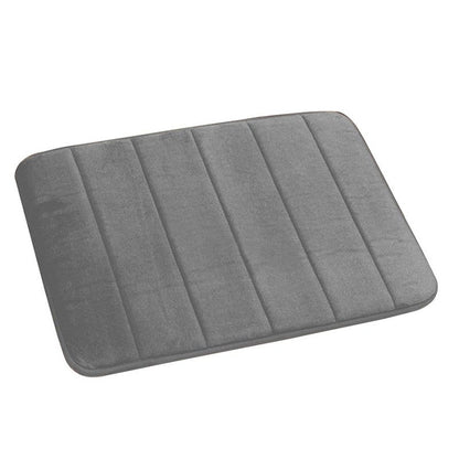 washable bathroom rug memory foam grey