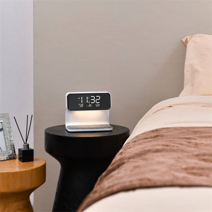 Bedside Lamp  Alarm Clock  Wireless Charging Stand