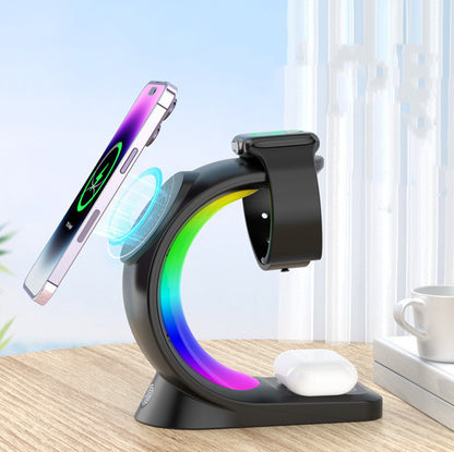 Magnetic Wireless Charging Stand with Atmosphere light