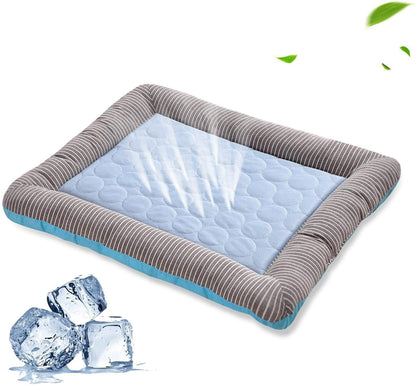 Pet Cooling Pad Bed For Dogs Cats Puppy Kitten Cool Mat Silk Material Soft For Summer Sleeping Breathable