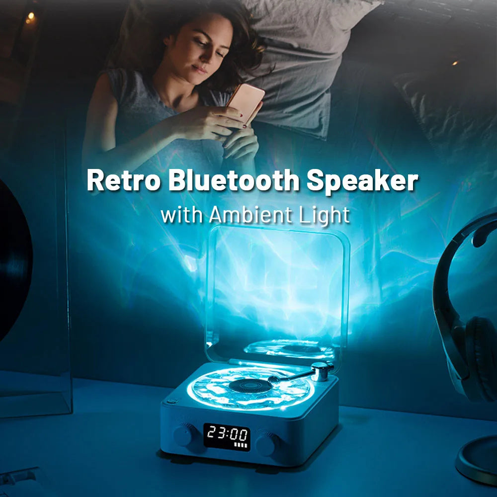 retro bluetooth speaker with ambient light