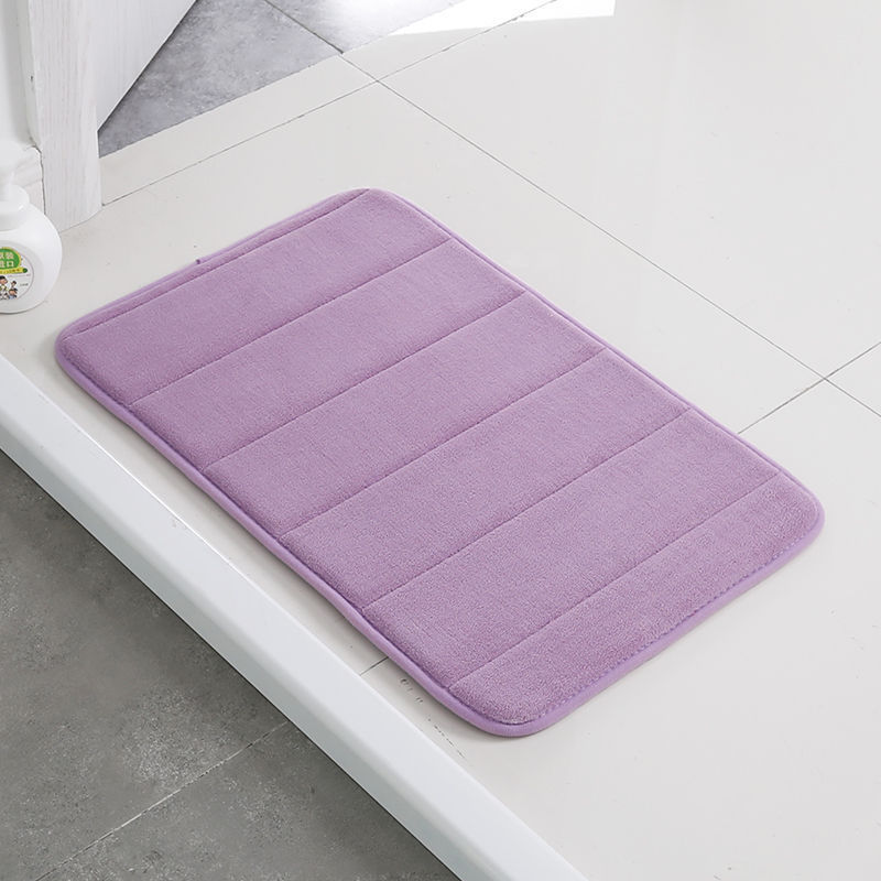 washable bathroom rug memory foam purple