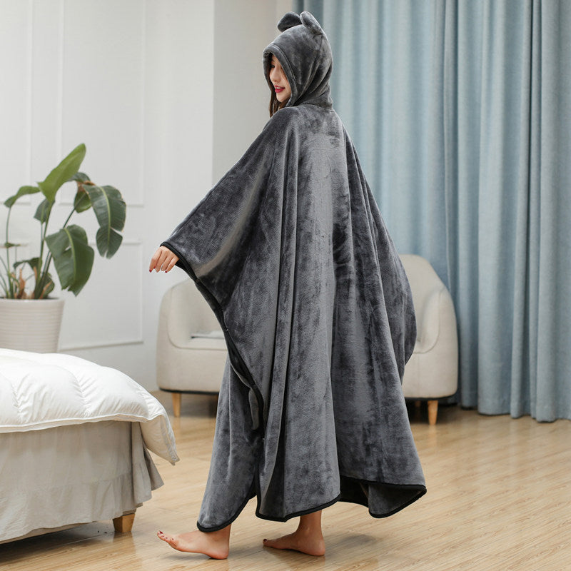 wearable blanket hoodie for adults grey