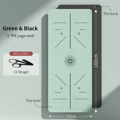 Yoga Mat Non Slip with strap