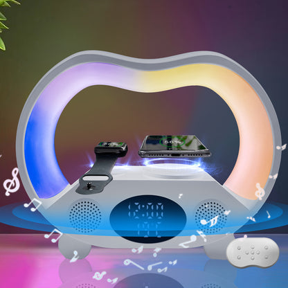 Smart Wireless Charging Stand   LED Table Lamp   Night Light Bluetooth Speaker