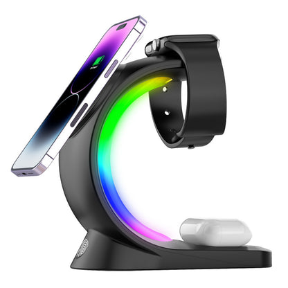 Magnetic Wireless Charging Stand with Atmosphere light