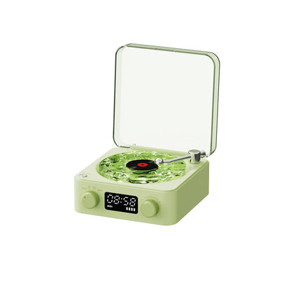 retro turntable bluetooth speaker green