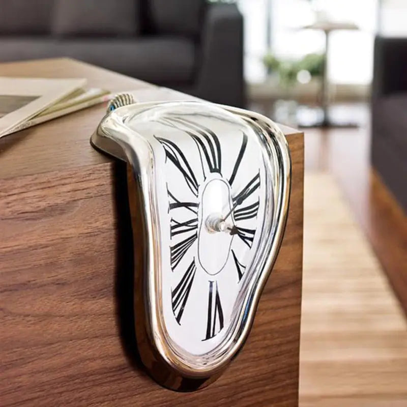 Surreal Melting Distorted Wall Table Clock table