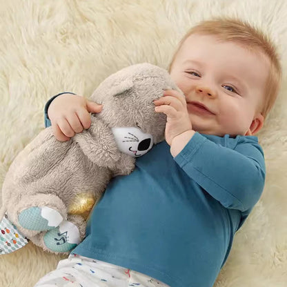 Otter Plush Toy, Portable Plush Baby Toy with Music, Sounds, Lights and Breathing Motion
