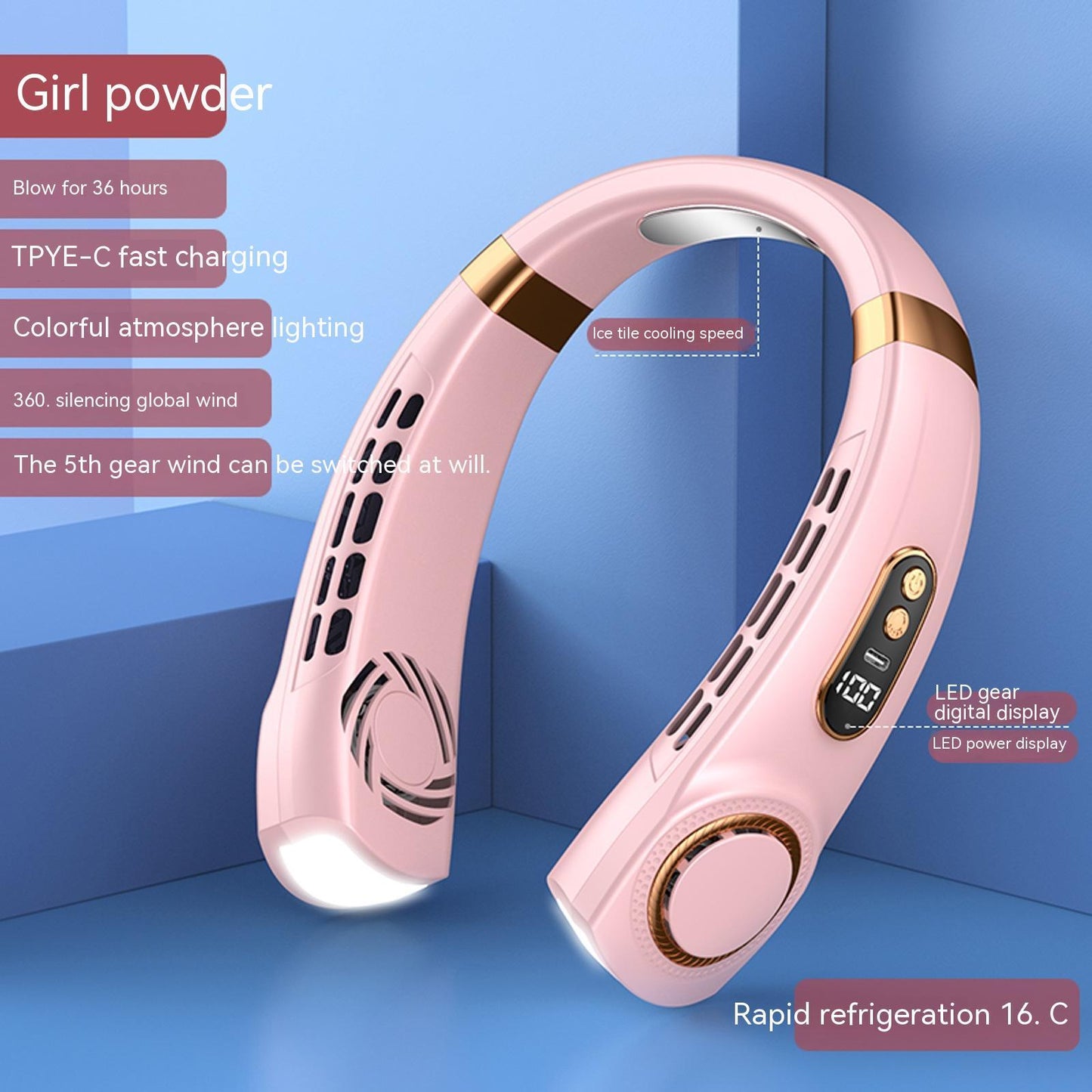 Portable Multifunction Neck Fan