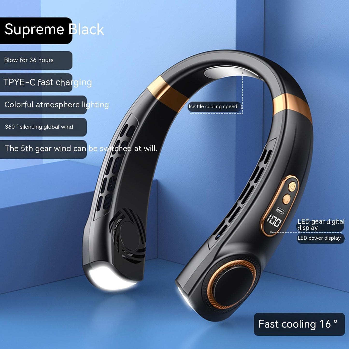 Portable Multifunction Neck Fan