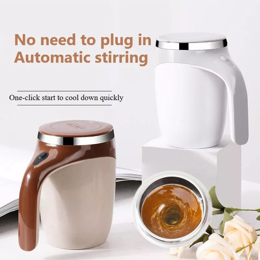 rechargeable automatic self stirring coffee cup