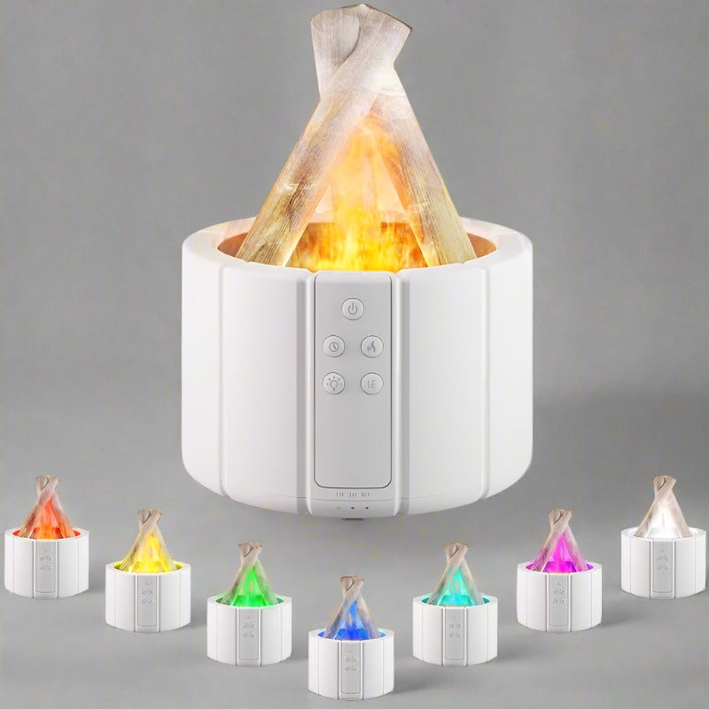 bonfire diffuser aromatherapy humidifier white