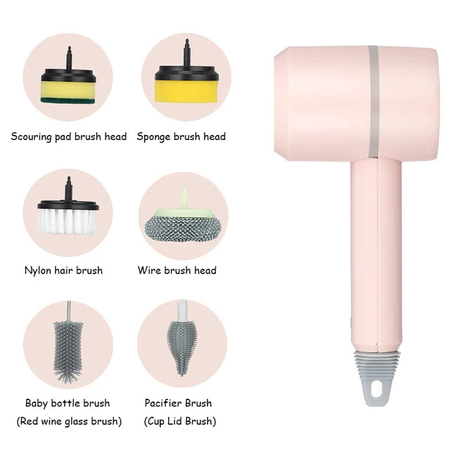 Rechargeable Cordless Electric Spin  Scrubber Brush